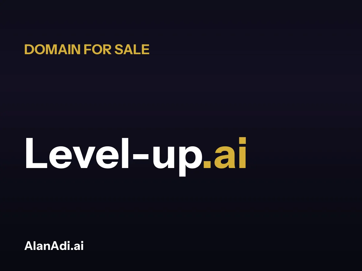 Level-up.ai for sale, level up domain name