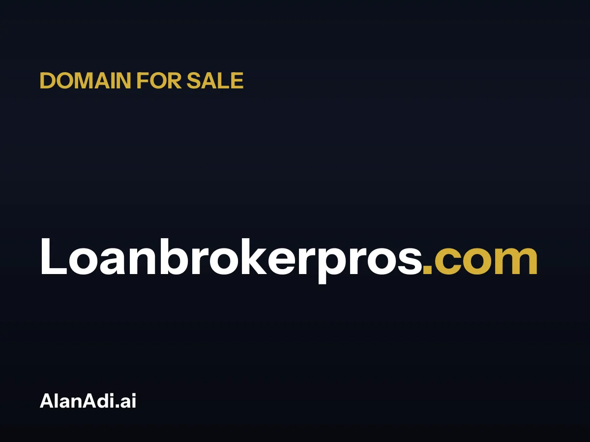 Loanbrokerpros.com for sale, loan broker pros domain name