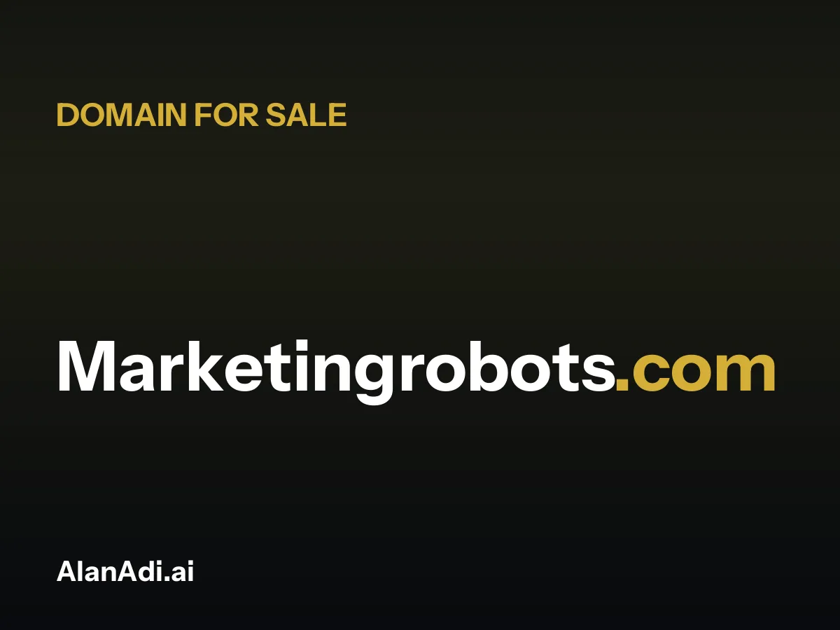 Marketingrobots.com for sale, marketing robots domain name