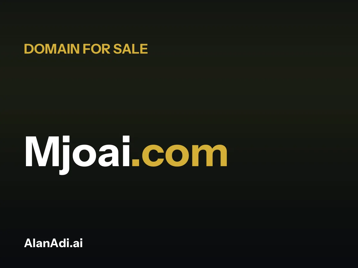 Mjoai.com for sale, mjo ai domain name