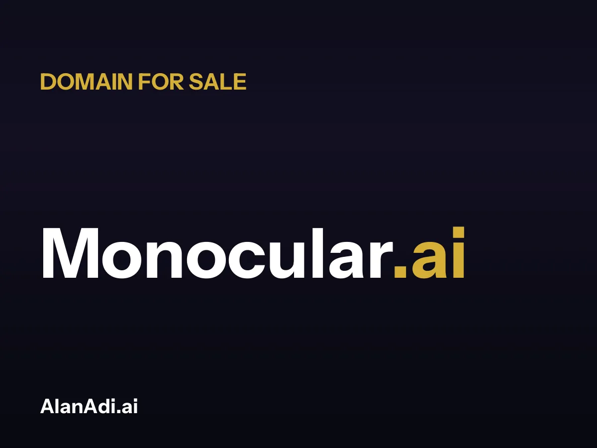 Monocular.ai domain name for sale