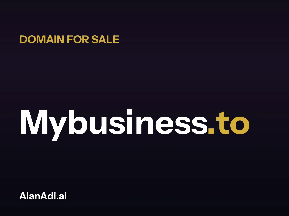 Mybusiness.to for sale, my business domain name