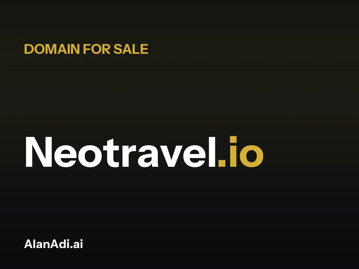 Neotravel.io for sale, neo travel domain name