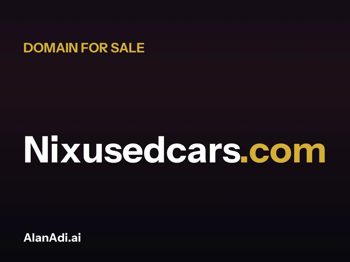 Nixusedcars.com for sale, nix used cars domain name