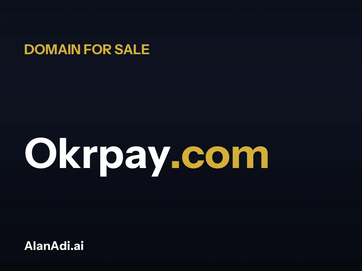 Okrpay.com for sale, okr pay domain name