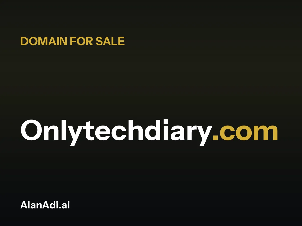 Onlytechdiary.com for sale, only tech diary domain name