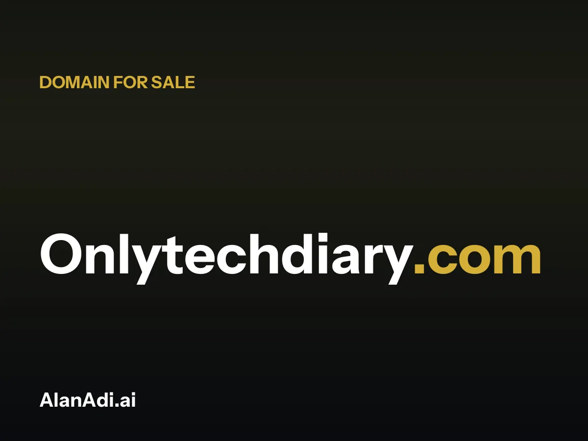 only tech diary — Onlytechdiary.com domain for sale
