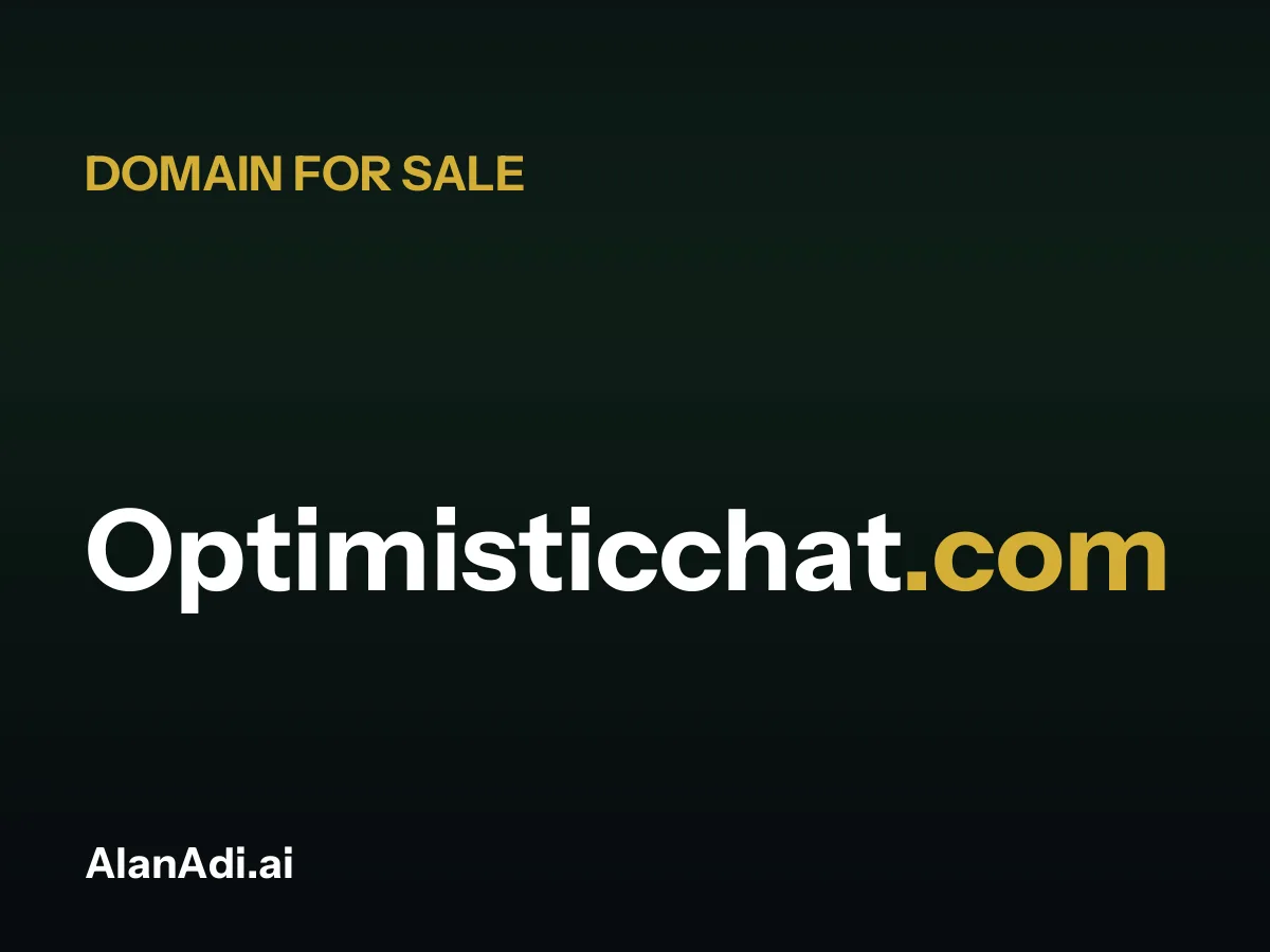 Optimisticchat.com for sale, optimistic chat domain name
