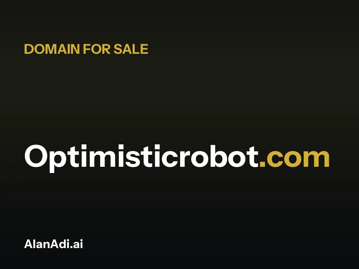 Optimisticrobot.com for sale, optimistic robot domain name