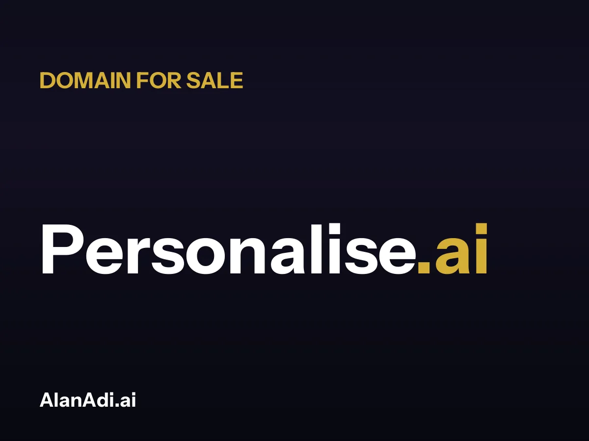 Personalise.ai domain name for sale