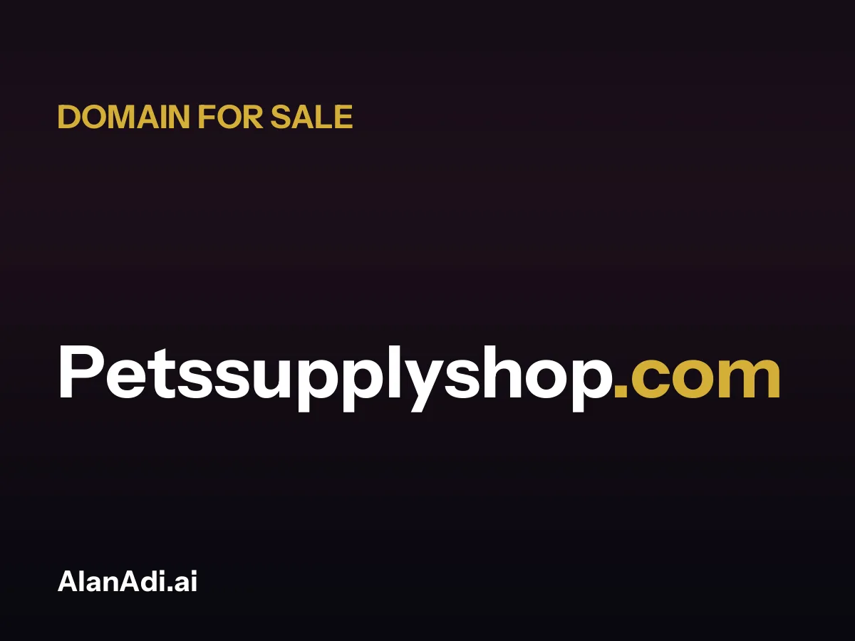 Petssupplyshop.com for sale, pets supply shop domain name