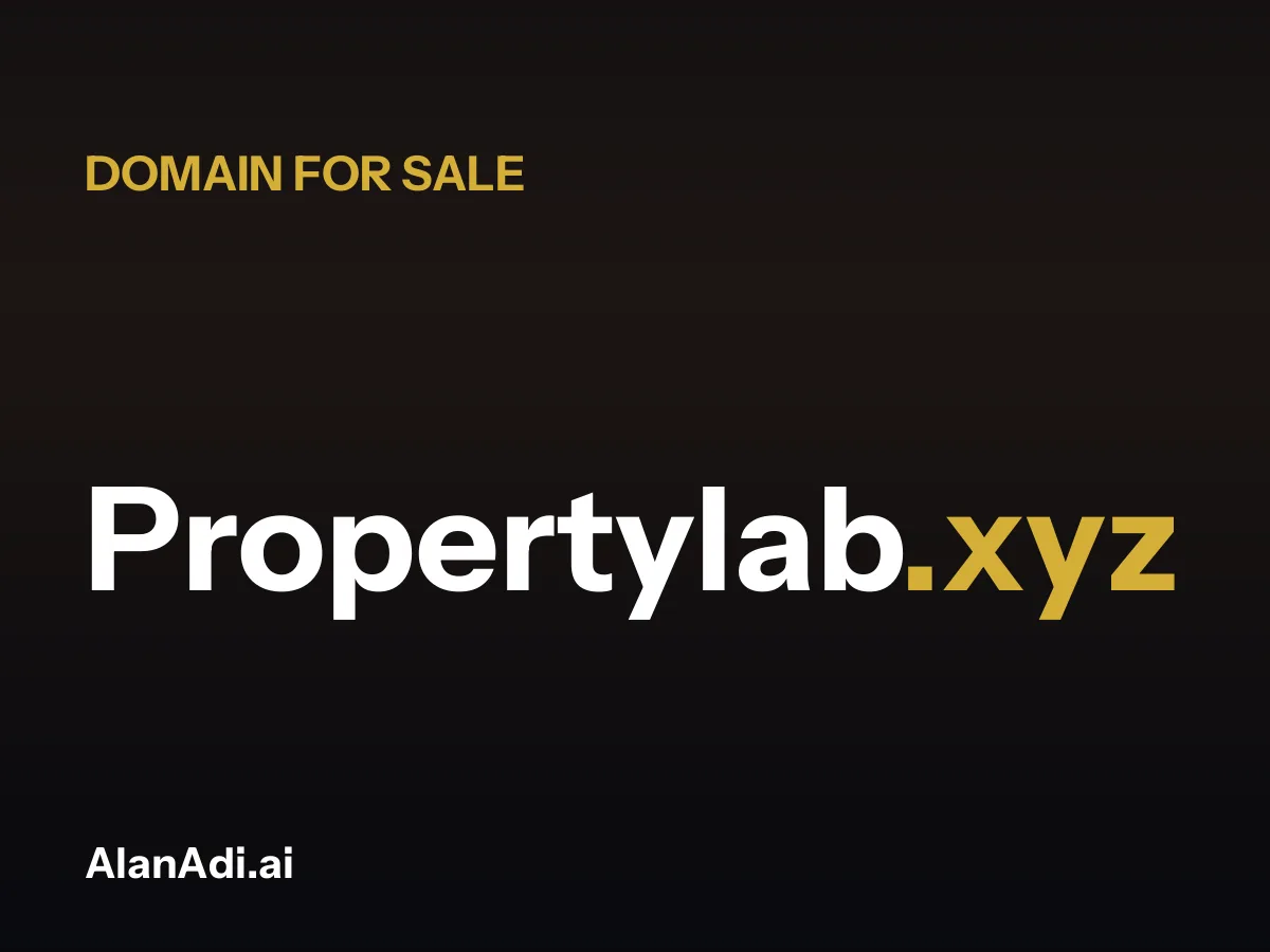 Propertylab.xyz for sale, property lab domain name