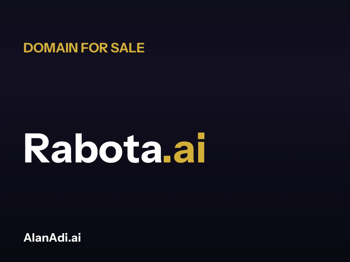 Rabota.ai domain name for sale