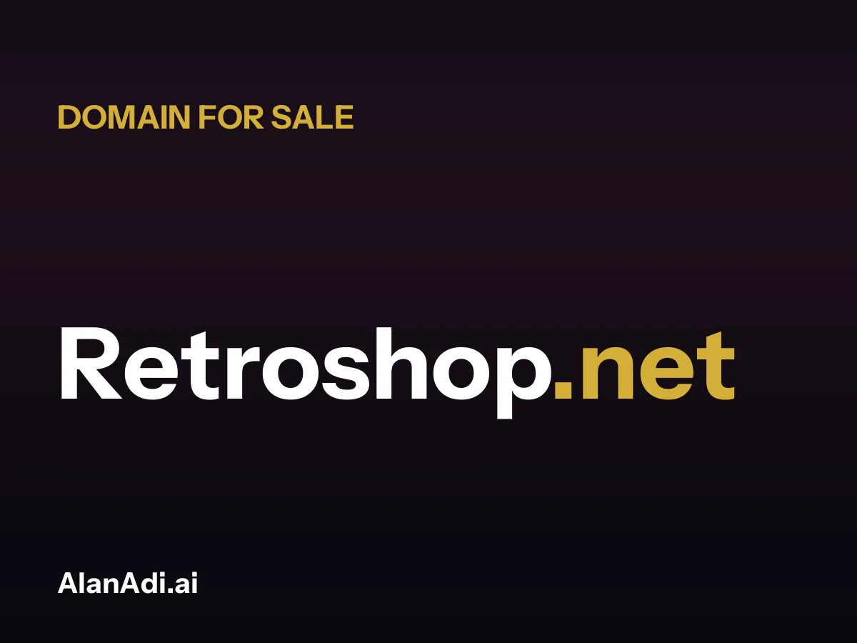 Retroshop.net for sale, retro shop domain name