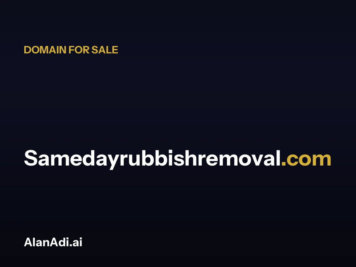 Samedayrubbishremoval.com domain for sale