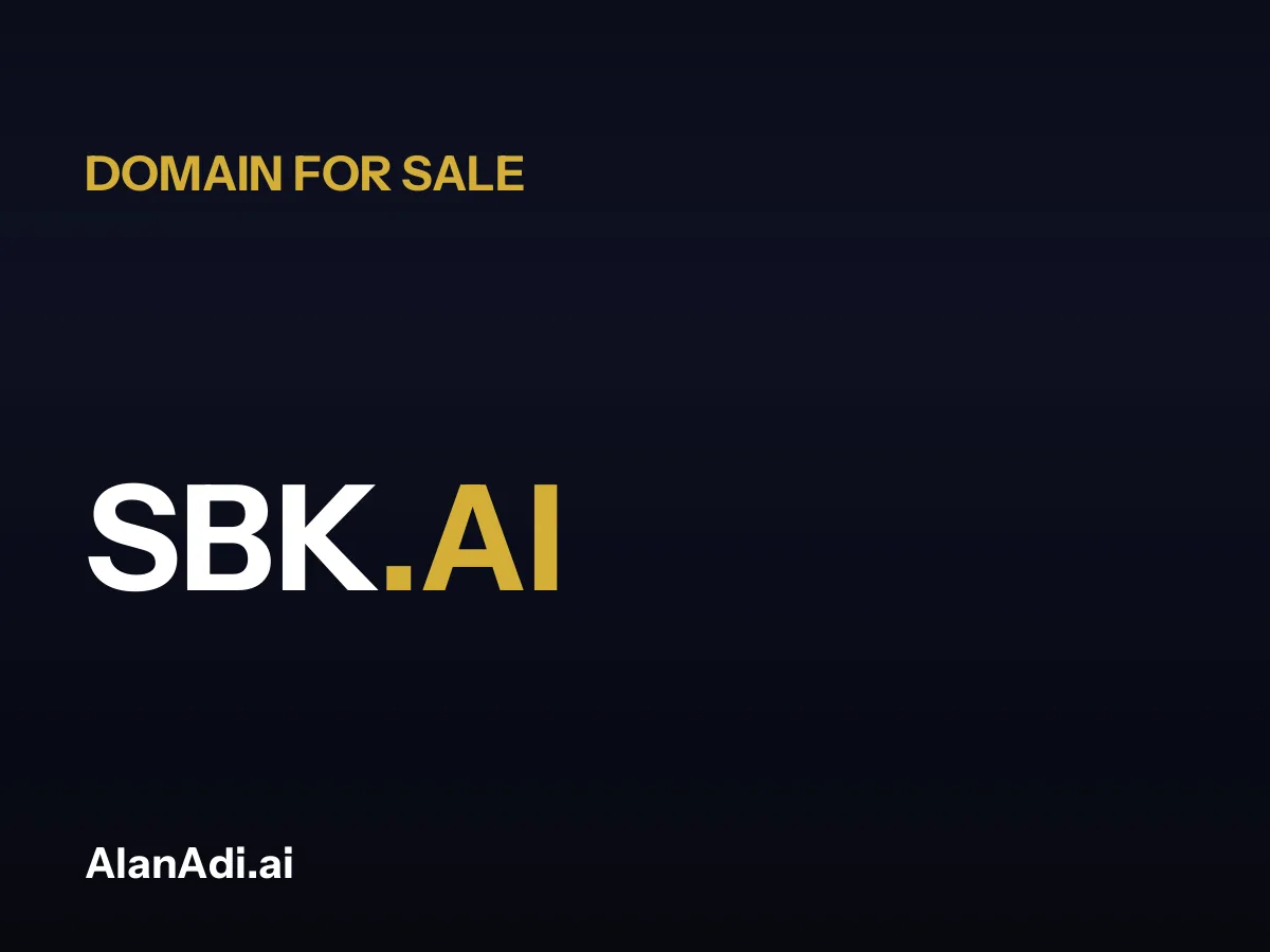 SBK.AI domain name for sale