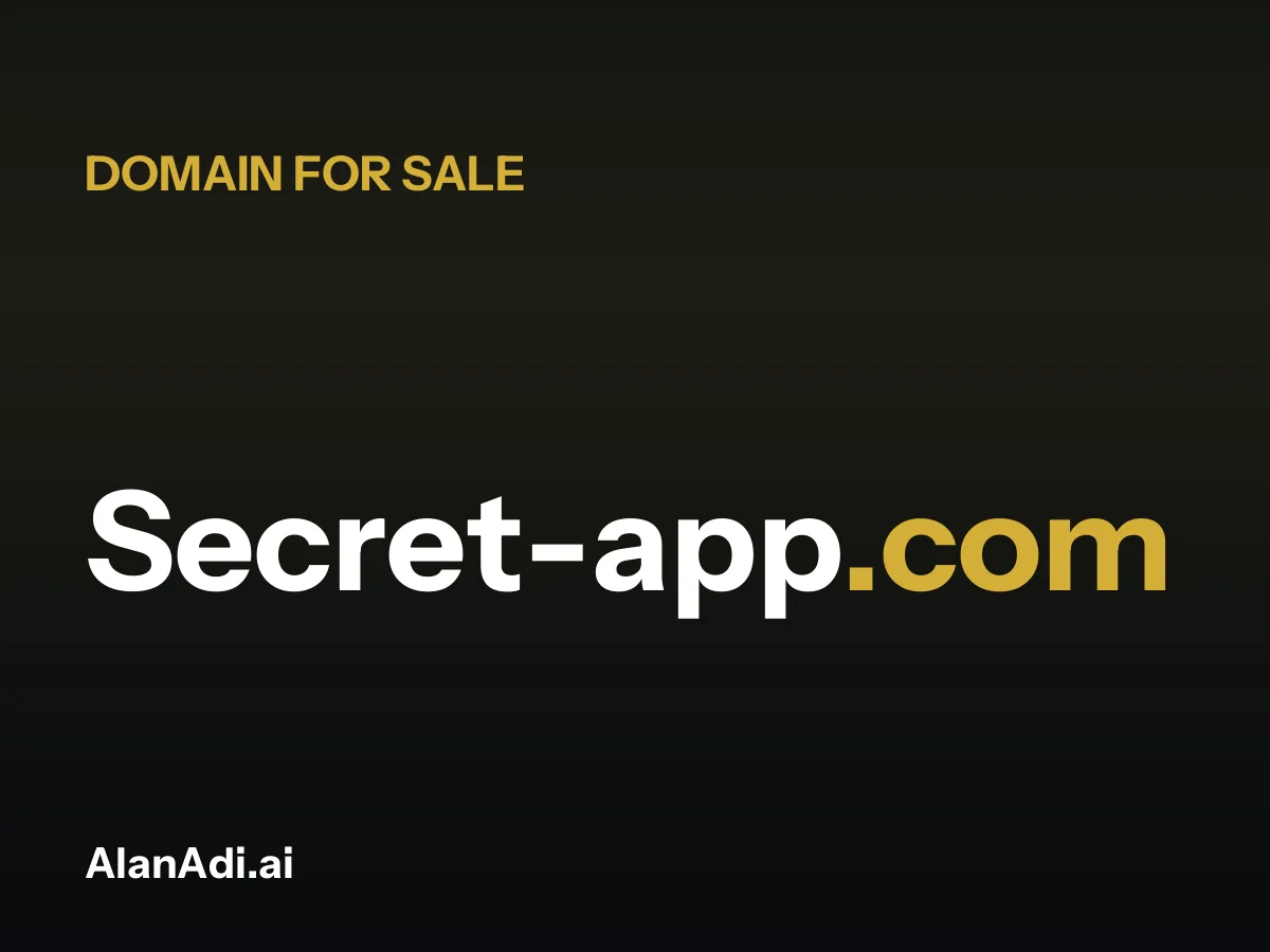 Secret-app.com for sale, secret app domain name