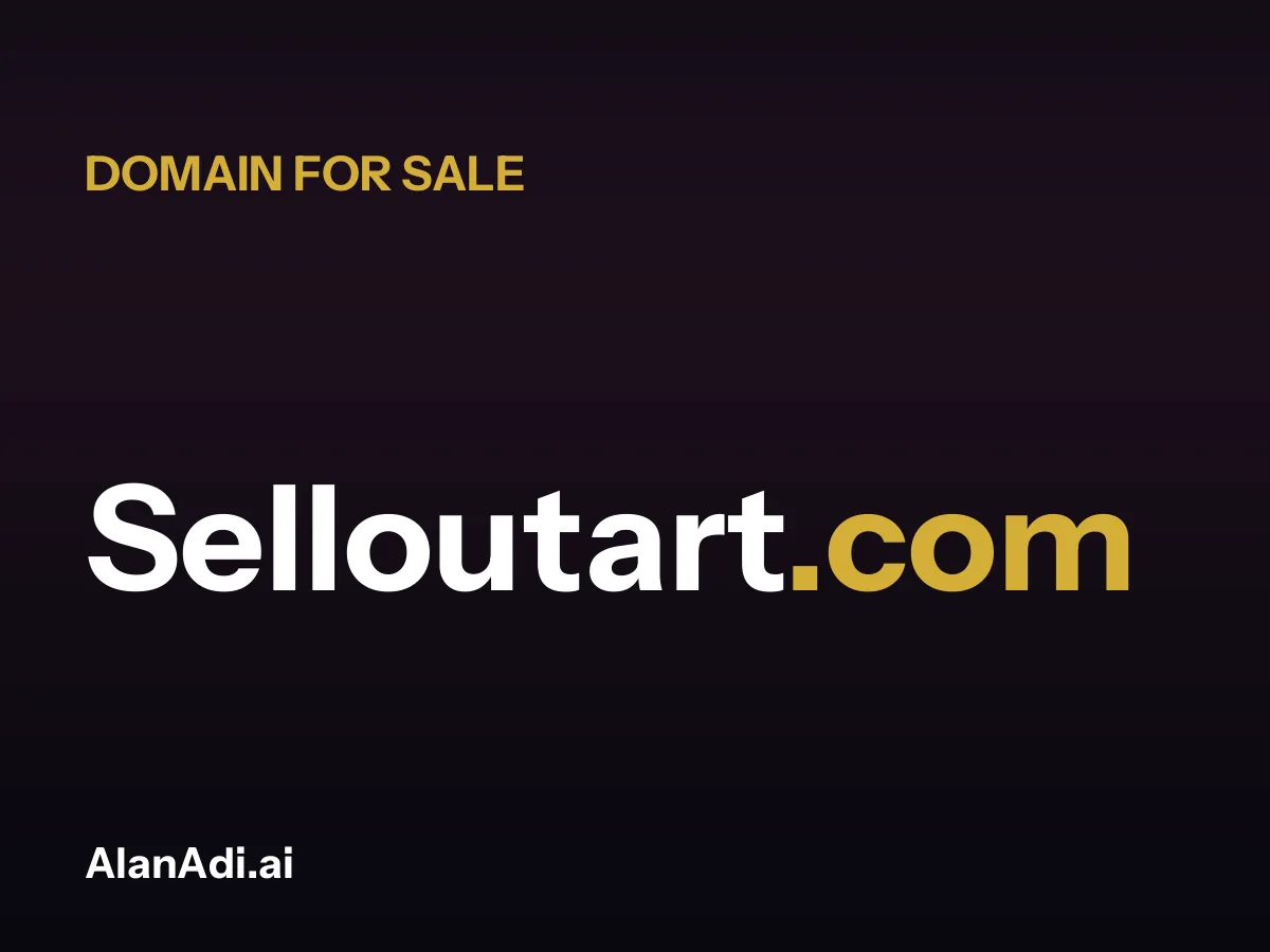 Selloutart.com for sale, sell out art domain name
