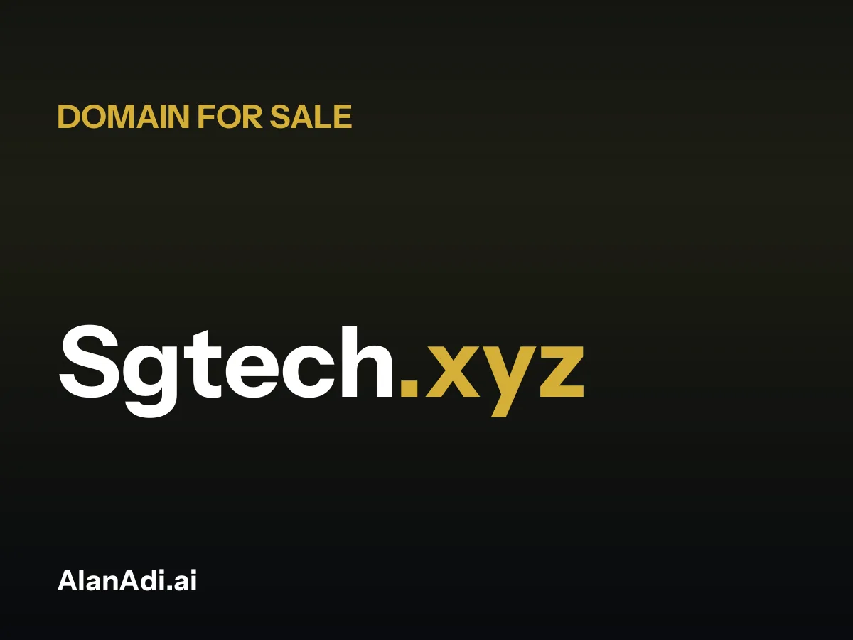 Sgtech.xyz for sale, sg tech domain name