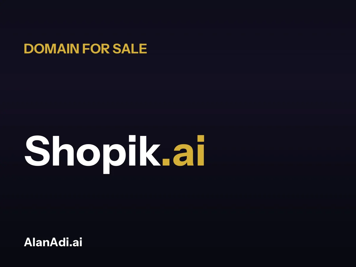 Shopik.ai domain name for sale