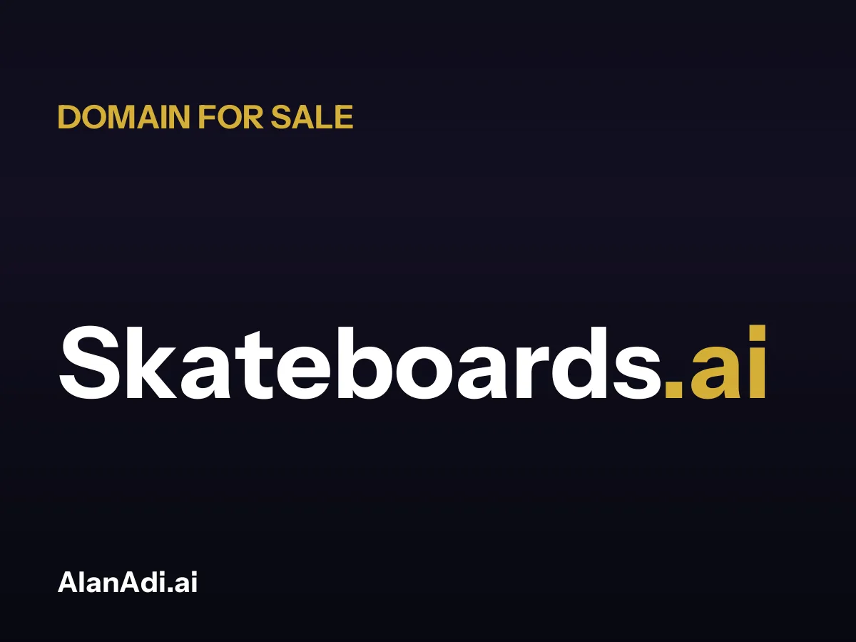 Skateboards.ai domain name for sale