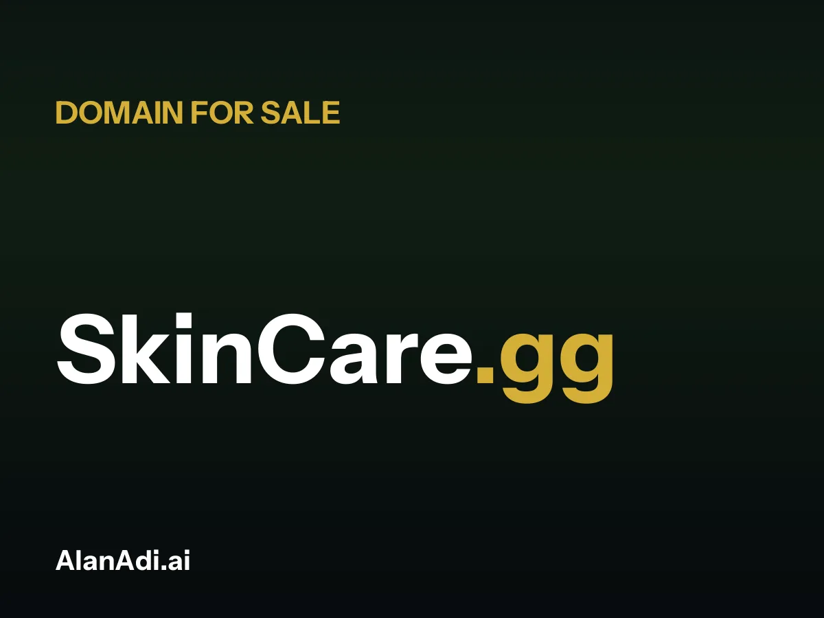 SkinCare.gg for sale, skin care domain name