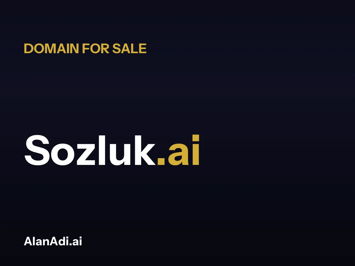 Sozluk.ai domain name for sale