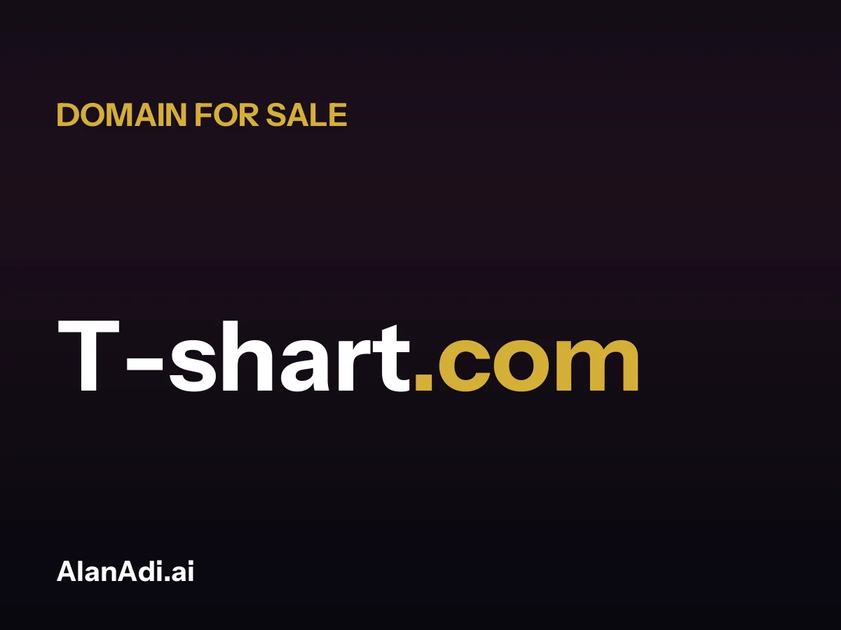 T-shart.com for sale, t shirt domain name