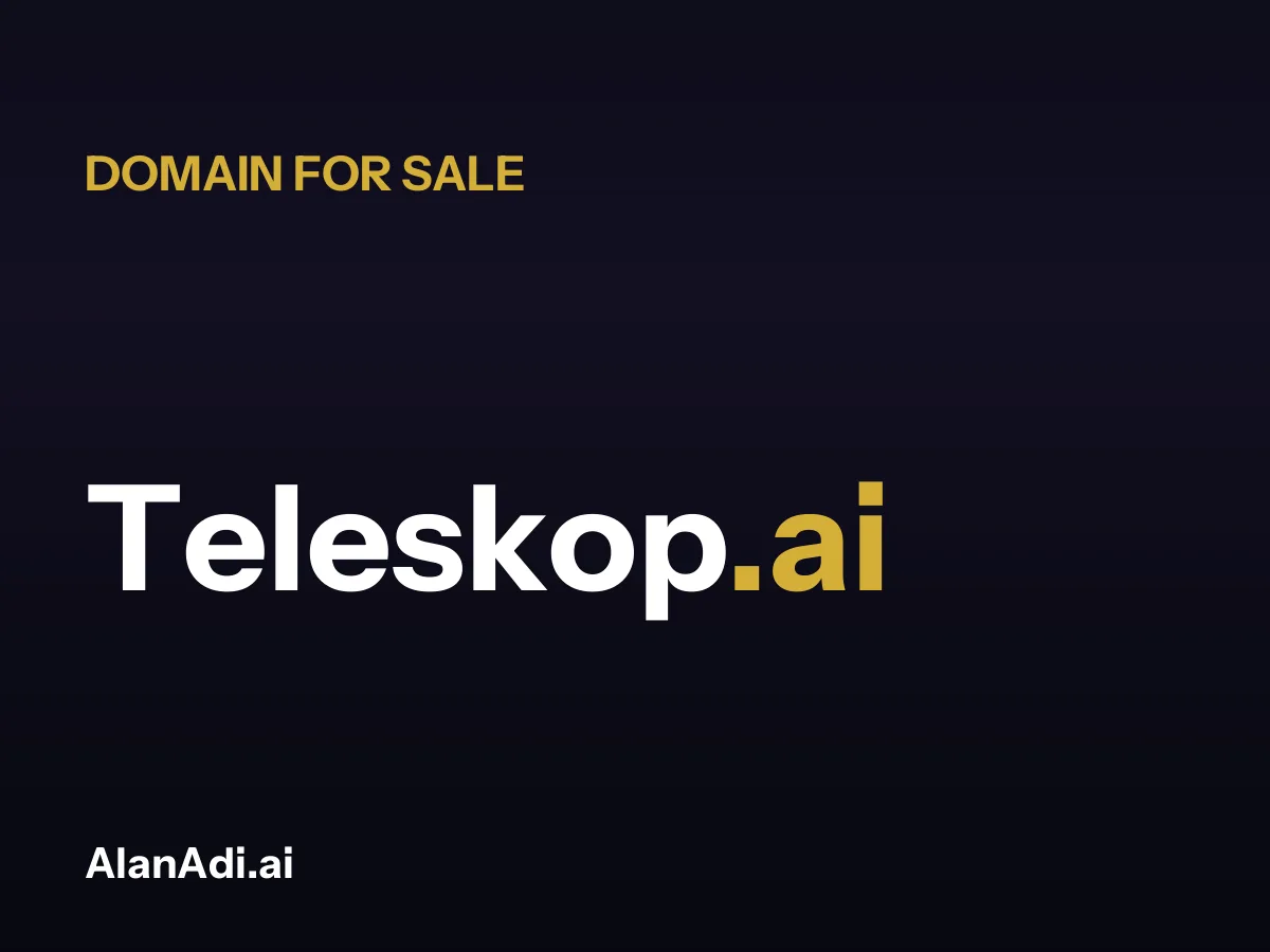 Teleskop.ai domain name for sale