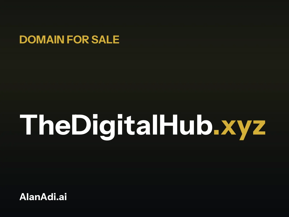 TheDigitalHub.xyz for sale, the digital hub domain name