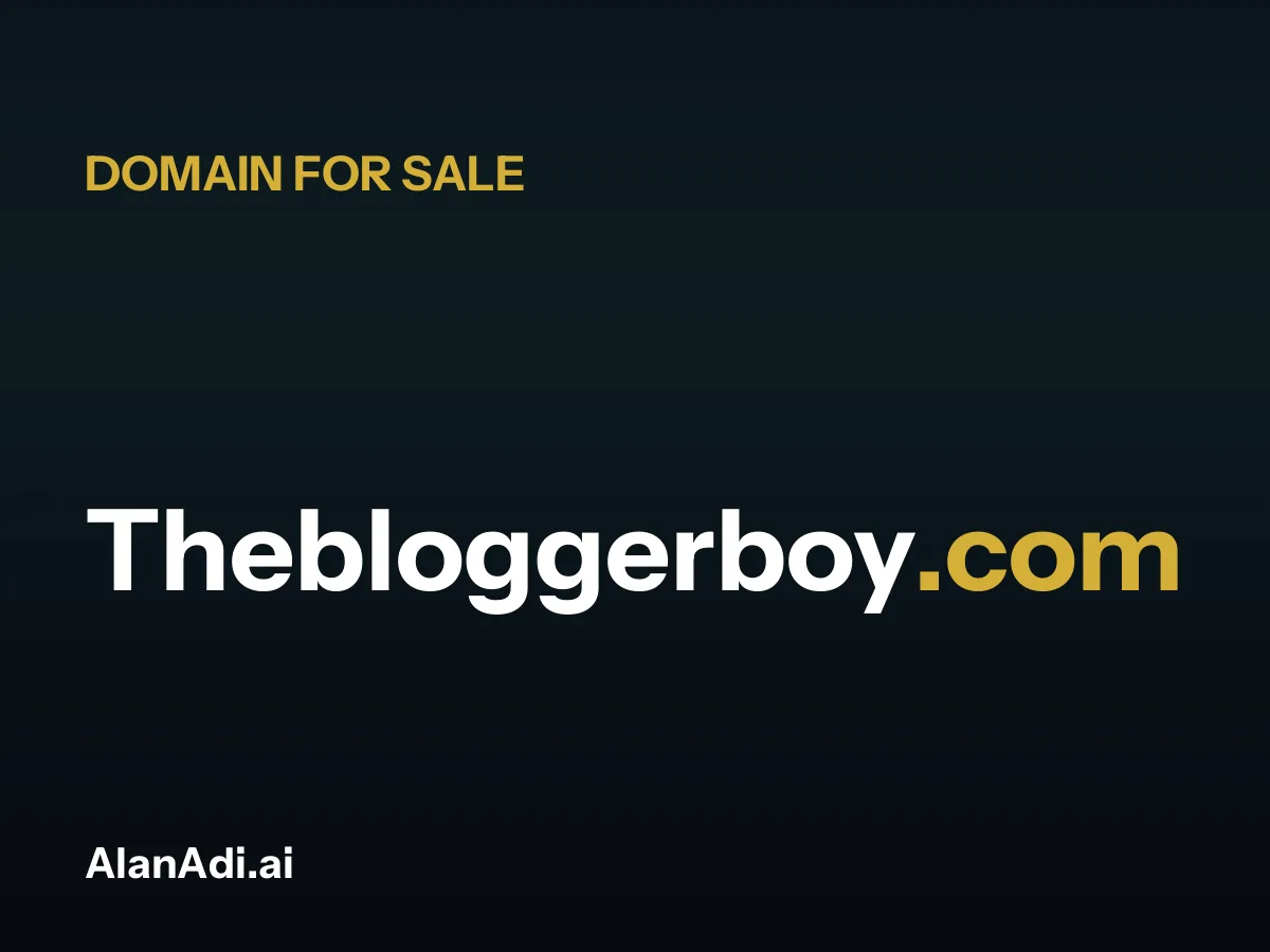 Thebloggerboy.com for sale, the blogger boy domain name