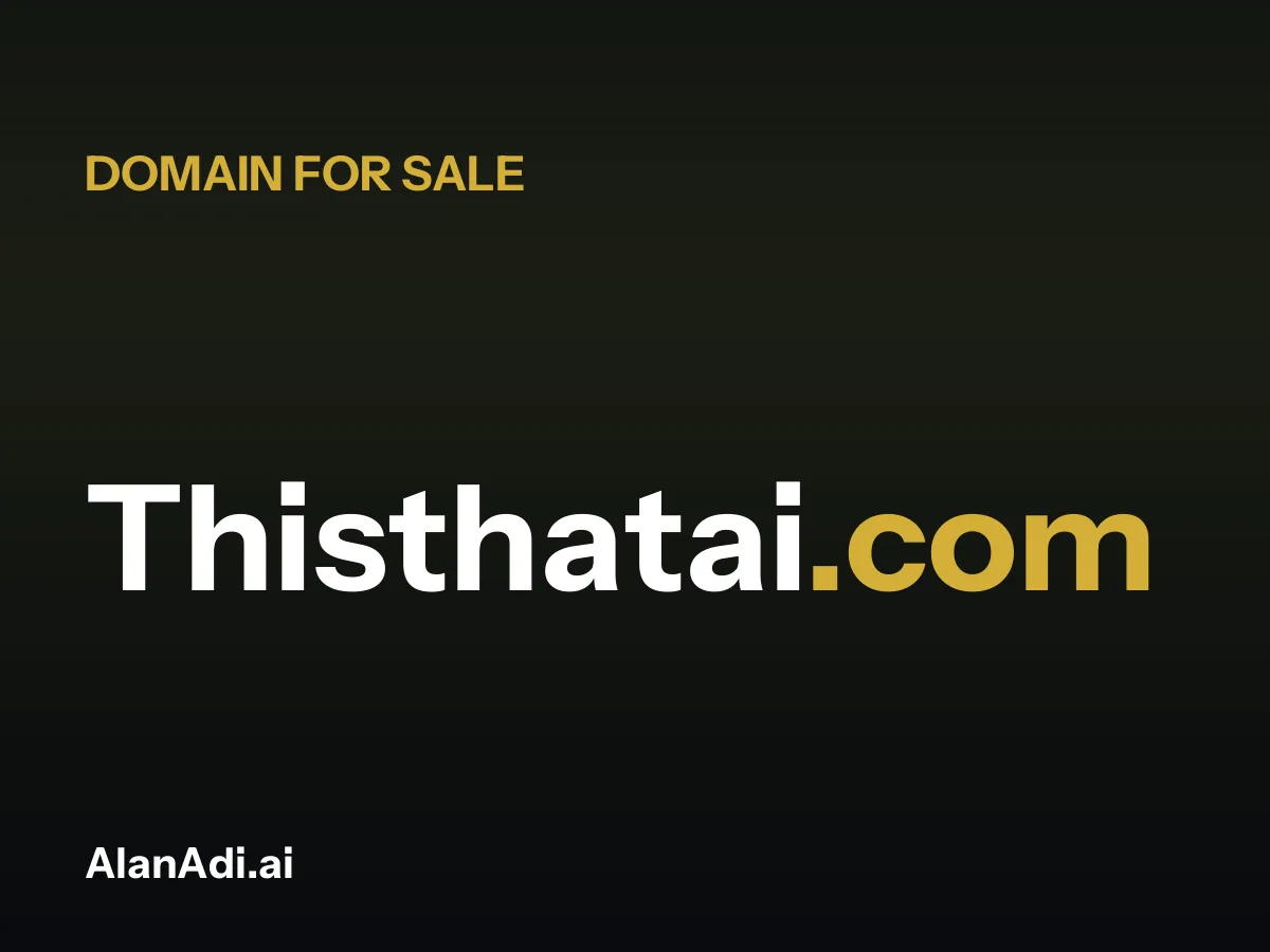 Thisthatai.com domain name for sale