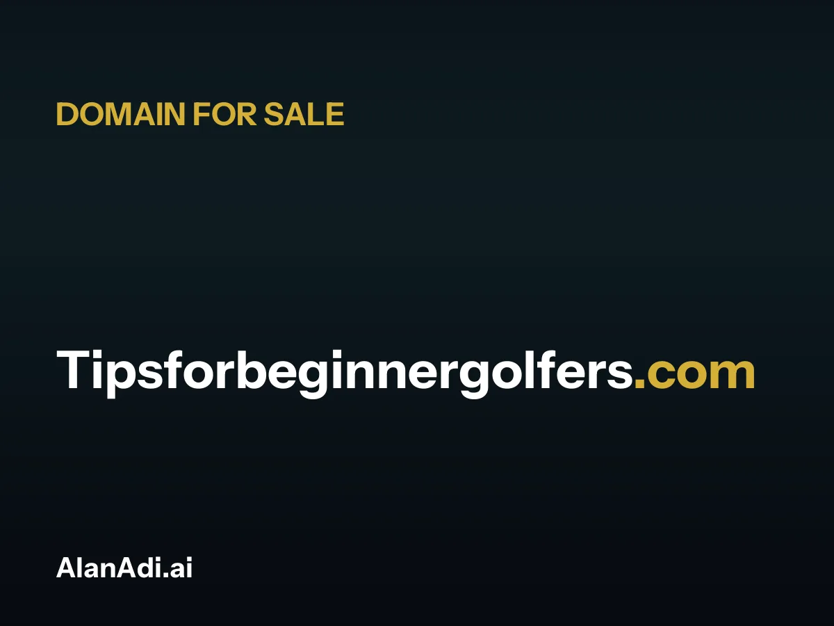 Tipsforbeginnergolfers.com for sale, tips for beginner golfers domain name