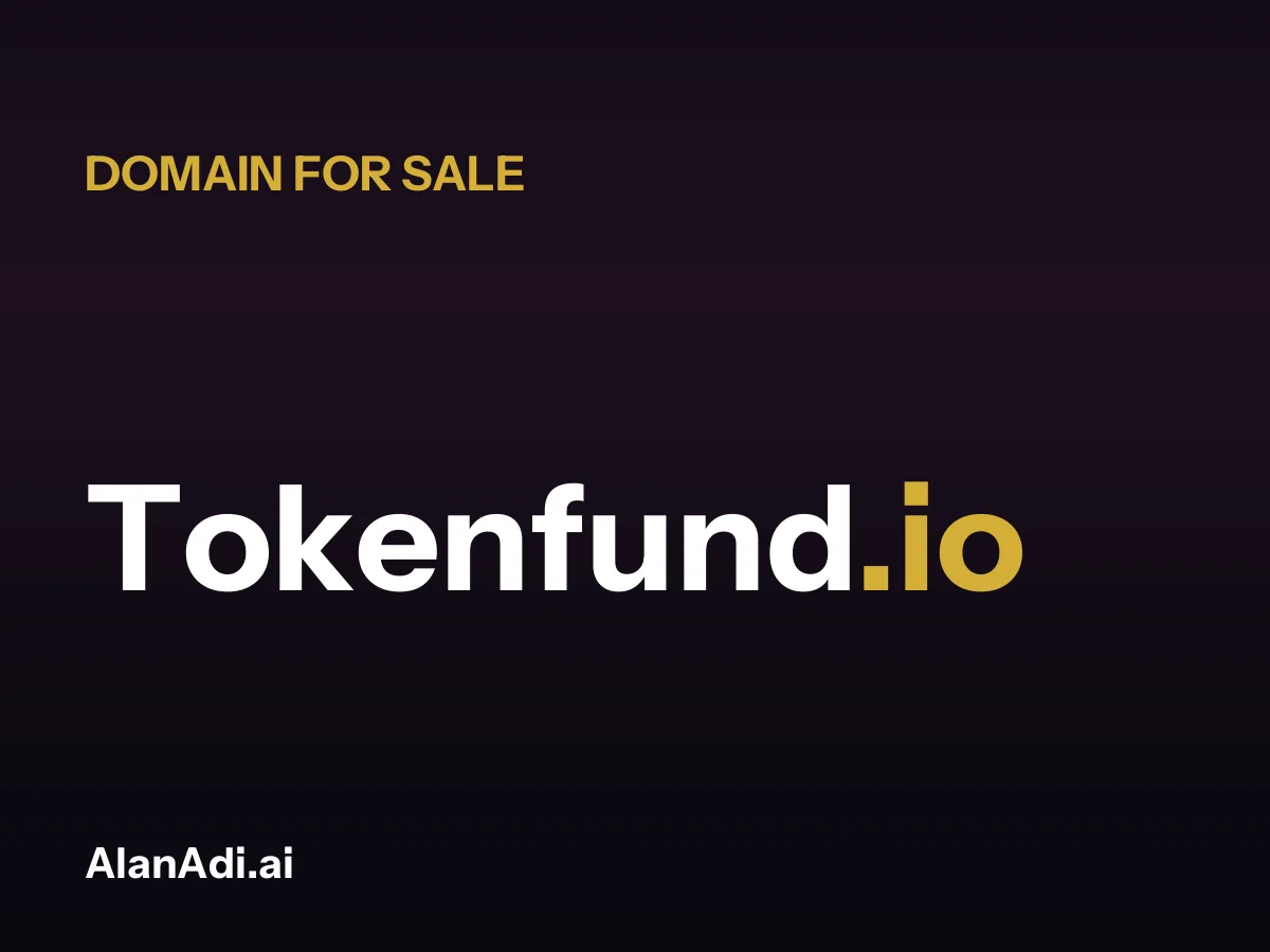 Tokenfund.io for sale, token fund domain name