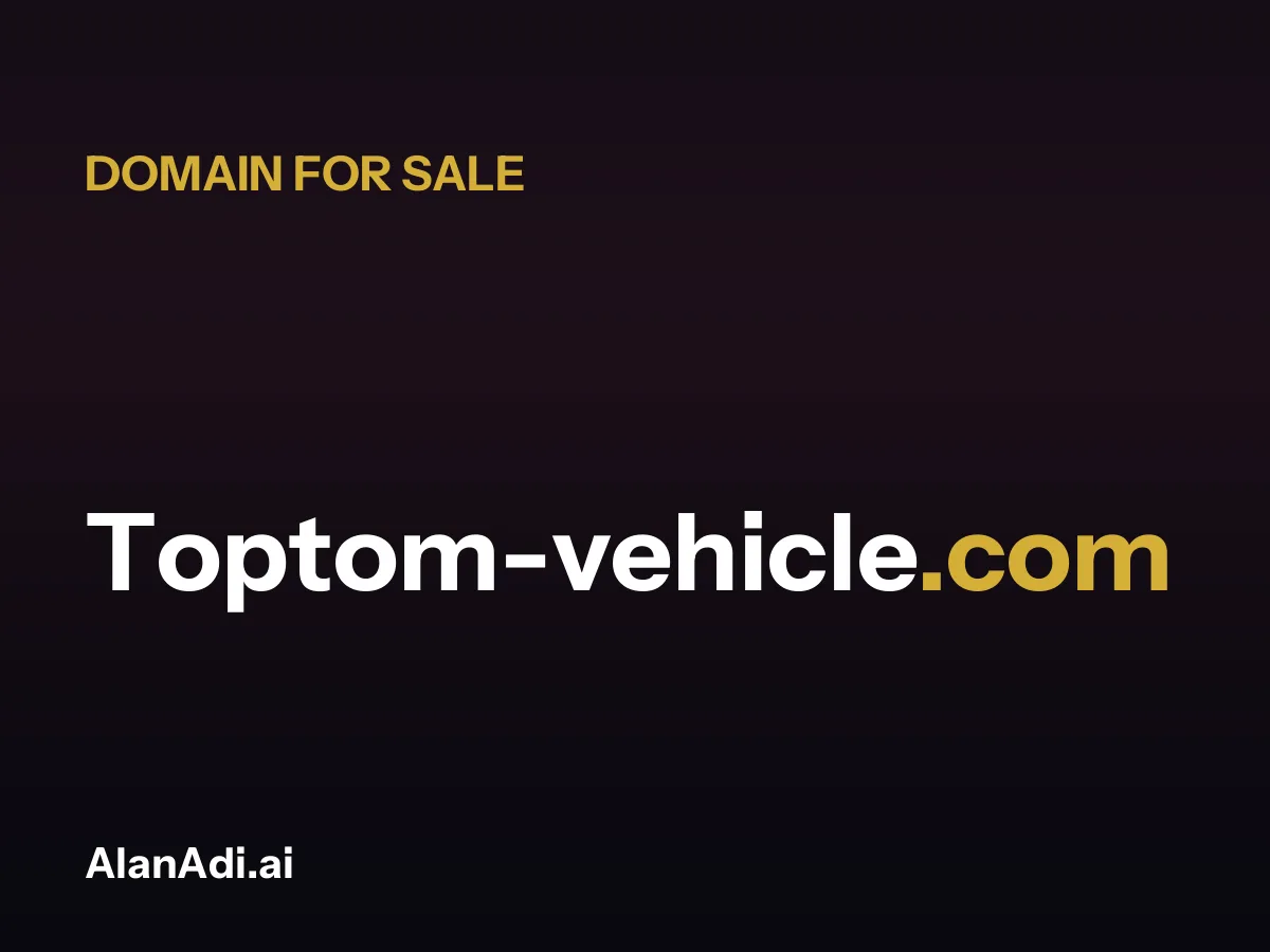 Toptom-vehicle.com for sale, toptom vehicle domain name