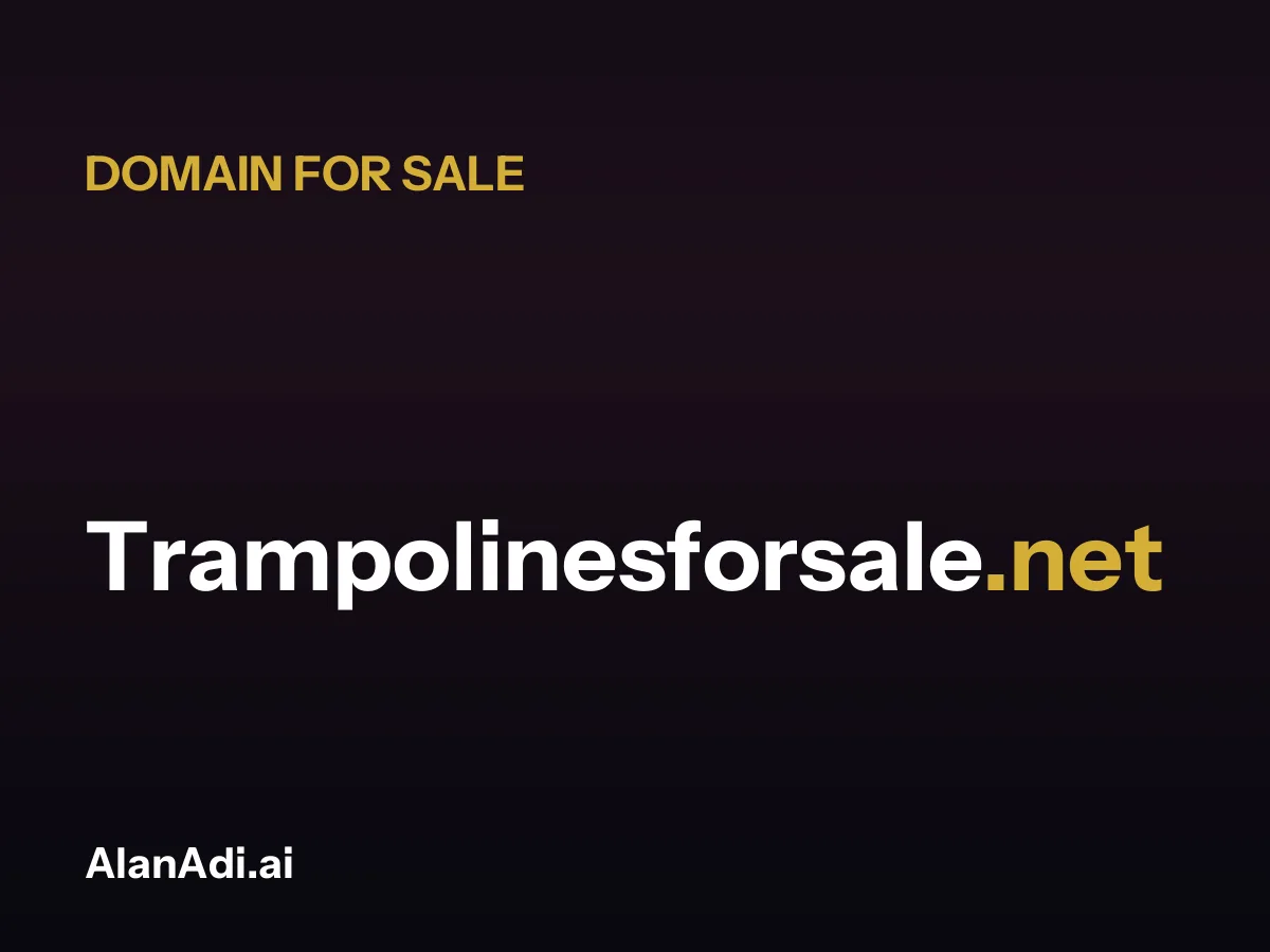 Trampolinesforsale.net for sale, trampolines for sale domain name