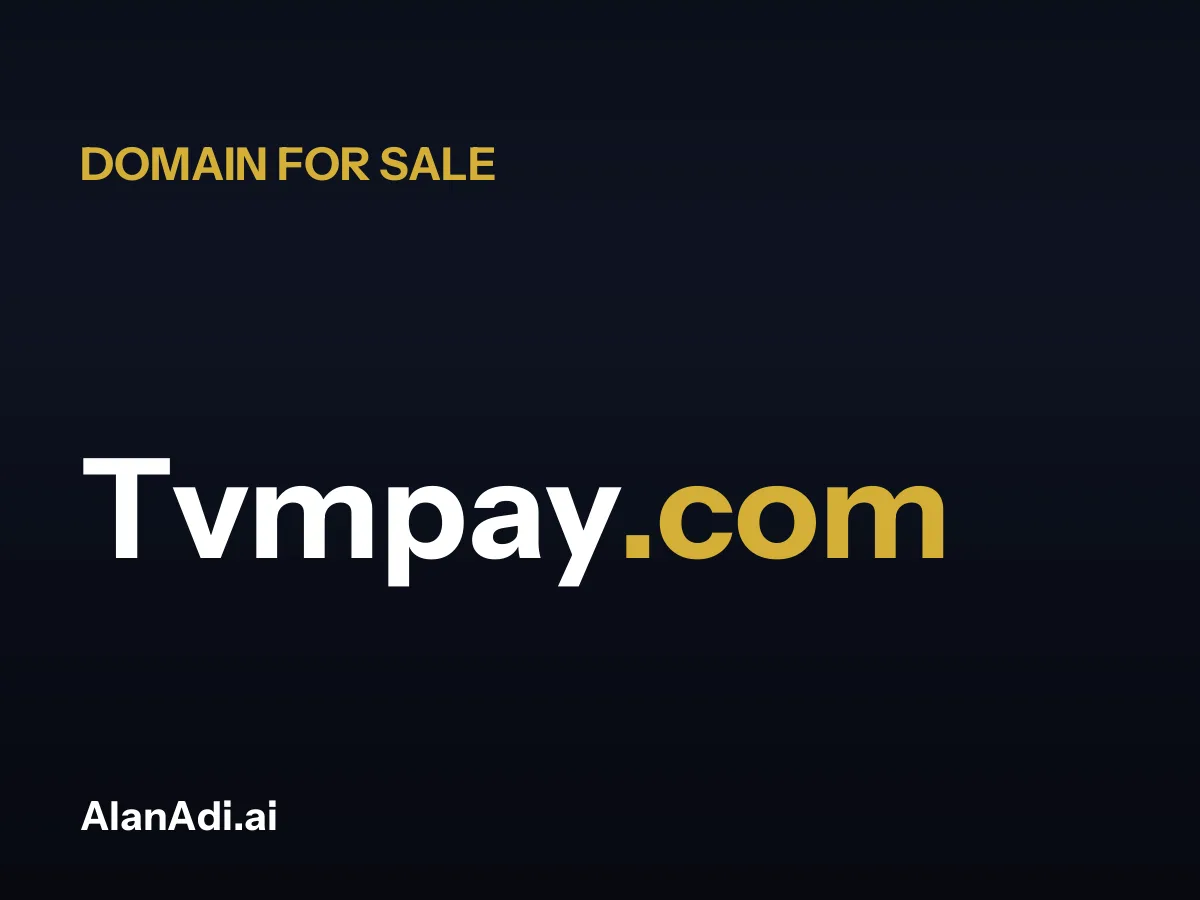 Tvmpay.com for sale, tvm pay domain name
